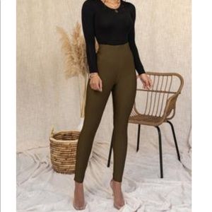JLuxLabel Green Ultra High Waist Pants